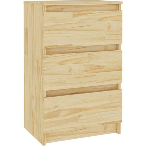 Nachtschrank 40x29,5x64 cm Massivholz Kiefer vidaXL