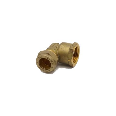 PrimaPlus DZR Compression Elbow 15mm x 1/2" Female - Pack of 10 (1/3)