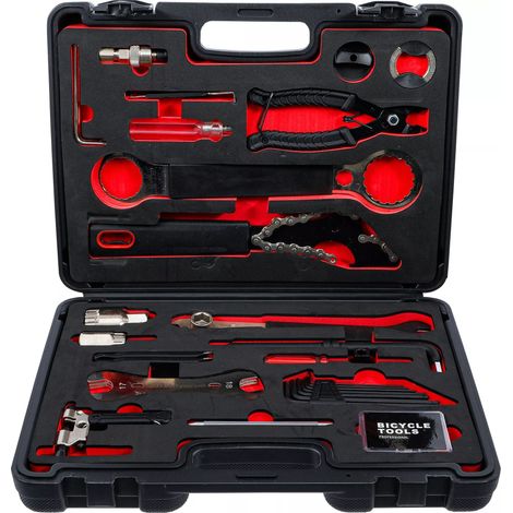 Bgs Technic – Kit d'outils de réparation de bicyclettes 32 pièces – Coffret en plastique – Outils en acier d'outillage – Pour vélos de route et VTT – 90100