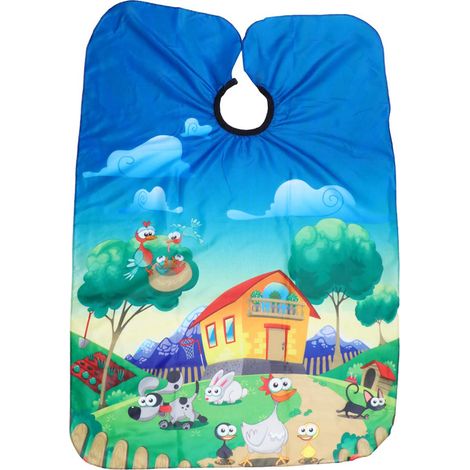 Kinderfrisurenumhang mit Tiermotiven – Friseurschürze für Jungen und Mädchen (1/5)