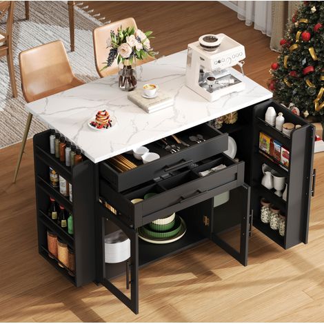 Mobile cucina con piano ribaltabile MDF 120x45x90 OKMYHOME (1/5)