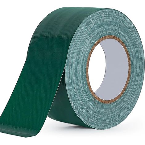 Gaffer Vert De Réparation 50mm x 20m Ruban Adhésif Toilé Extra Fort Duct Tape Large d'étanchéité Imperméable en Tissu Coloré Pour Réparer, Consolider, Colmater, Connecter