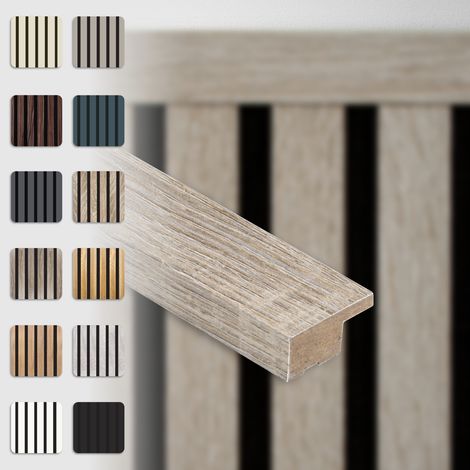 HEXIM Akustikpaneele Zubehör Abschlussleiste Lamellen MDF Wandverkleidung: Sonoma Oak, 275cm (1/4)