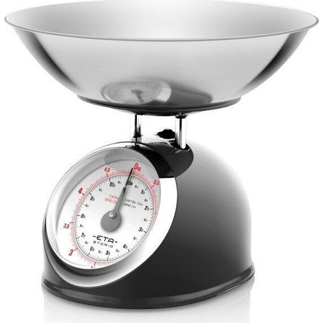 ETA Storio bilancia da cucina retro nera 5 kg