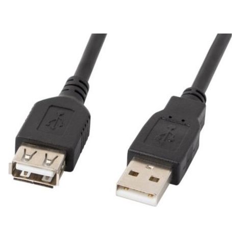 Cable Alargador USB Lanberg CA-USBE-10CC-0007-BK Negro 70 cm Macho/Hembra