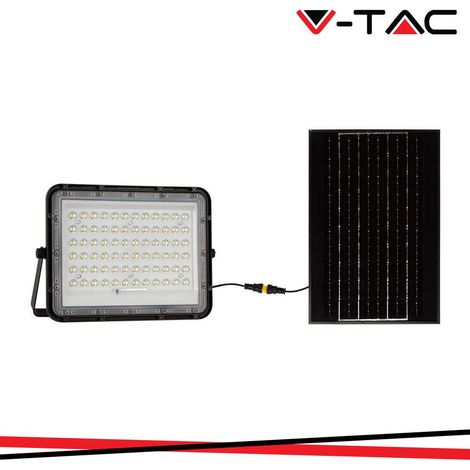 15W LED PROIETTORE SOLARE 4000K BATTERIA SOSTITUIBILE 3M CAVO CORPO NERO                                 - Luce NATURALE
