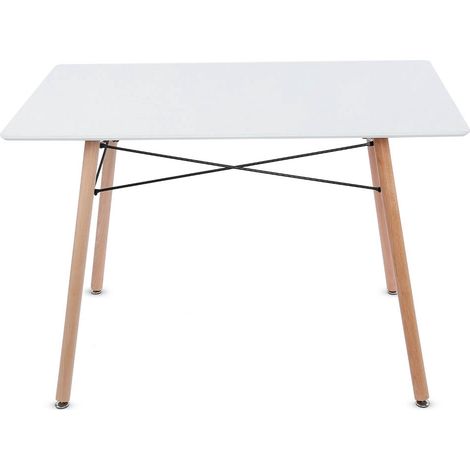 Table en bois design moderne, bureau de salle à manger pour cuisine salon (1/5)