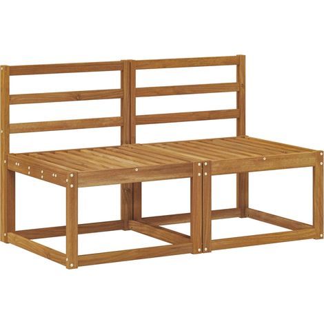 Maison Exclusive - 2 Stück Outdoor Mittelsofa Massivholz Akazie N