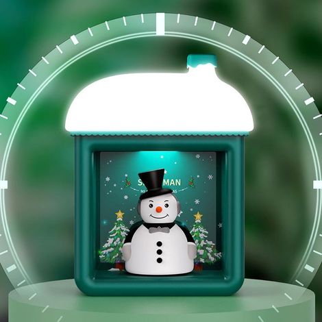 Veilleuse Maison de Neige, Cabane de Bonhomme de Neige, Lampe Décoration de Noël, Lampe de chevet pour chambre, Rechargeable, Lumière Blanc Chaud à Intensité Réglable, Veilleuse de Noël pour Enfants (1/5)