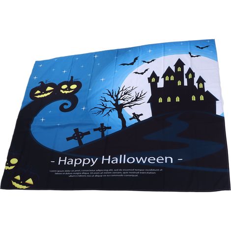 Tapisserie d'Halloween en polyester, décoration murale à suspendre, à faire soi-même, 200 x 150 cm (1/5)