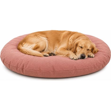 Panier Chien - Coussin Chien et Chat - Ovale Rouge - 120 x 84 x 12 cm - Déhoussable - Lavable à 30°C (1/3)