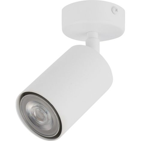 Spot orientable acier-blanc rond GU10 25W Zoom Sigma (1/2)