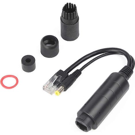 Wasserdichter 48V-auf-12V-PoE-Splitter, Videoadapterkabel, Netzteilmodul für Outdoor-IP-Kameras