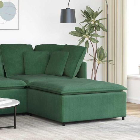 vidaXL Repose-pieds modulaire pour canapé vert foncé 100 x 100 x 48 cm (1/5)