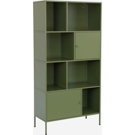 Credenza industriale in metallo con 8 scomparti
