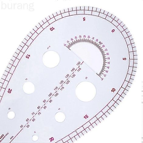 Règle de couture en plastique en quatre parties, gabarit de mesure pour courbes françaises, outils de dessin, de peinture et de loisirs créatifs (1/5)
