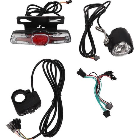 Ensemble d'éclairage avant et arrière pour vélo électrique 2024, phare et feu arrière LED haut de gamme avec interrupteur multifonction