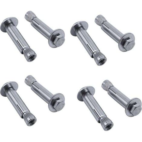 Lot de 20 vis d'ancrage à manchon hexagonal M6 x 40 mm (1/4)