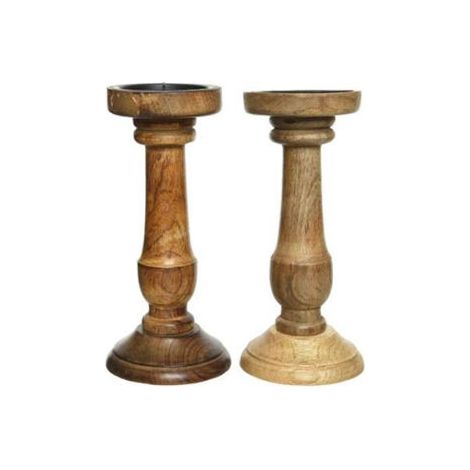 CANDELABRO MADERA 11X25CM SURTIDO