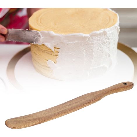 Spatule en Teck pour Cuisine - Pelle à Frire en Bois 28x3cm - Ustensile de Cuisine Écologique