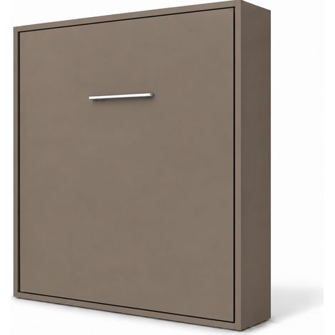 Les Tendances – Lit escamotable vertical 160x200 cm – Ouverture assistée par pistons à gaz – Structure en tube d’acier renforcé – Profondeur 34,5 cm (1/5)