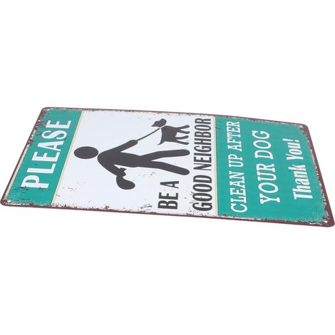 Hundekot Hinweisschild aus Eisen Verzugsfest Wetterbeständig
