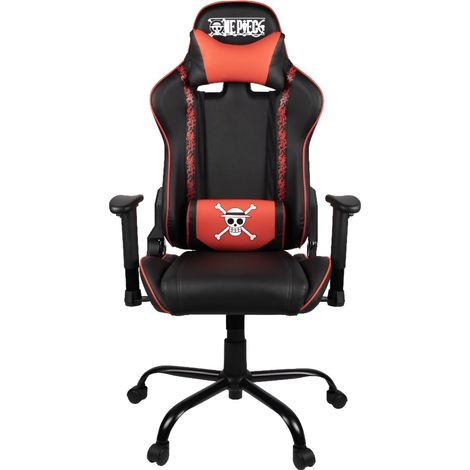 Chaise de Bureau Gaming - Inclinaison siège 150° - Cuir polyuréthane - Coussin lombaires et cervicaux réglable - Appui-tête - Noir (1/5)