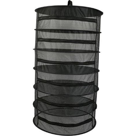Panier suspendu à 6 niveaux avec fermeture éclair, séchoir pliable en filet pour fleurs, bourgeons et plantes (1/5)