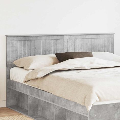 Tête de lit-Panneau de lit Gris béton 160 cm Bois d'ingénierie 813459 (1/5)