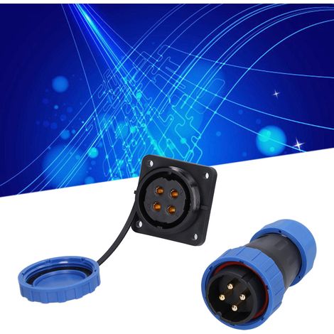 Connecteur aviation LP28 carré à quatre trous sans soudure, 45 A, étanche IP68, multiconducteur, mâle et femelle, 250 V, 45 A. (1/5)