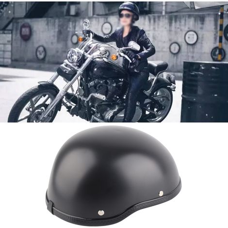 Retro-Halbgesichtshelm für Herren, Mattschwarz, eleganter Mod-Vintage-Motorradhelm (1/5)
