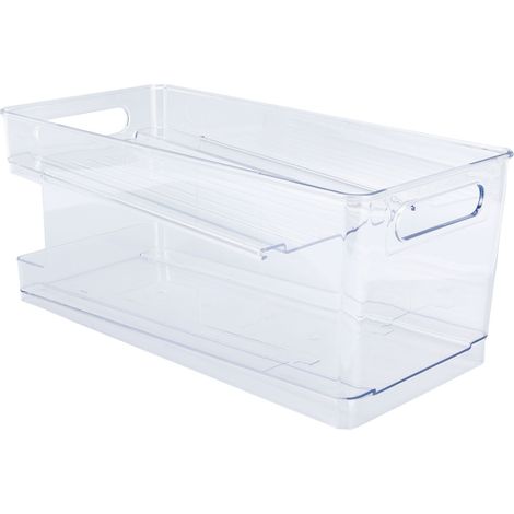 Organisateur de Canettes de Soda Rack Empilable pour Réfrigérateur et Placard, Distributeur Double Étage pour Boissons (1/5)