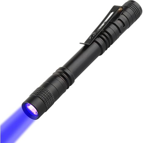 395 nm UV-Taschenlampe – Mini-tragbares LED-Schwarzlicht – Haustierurin-Detektor (Batterien nicht im Lieferumfang enthalten) [Energieklasse F]