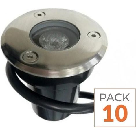 Spot Extérieur Encastrable LED IP65 220V Sol 3W 45° (Pack de 10)