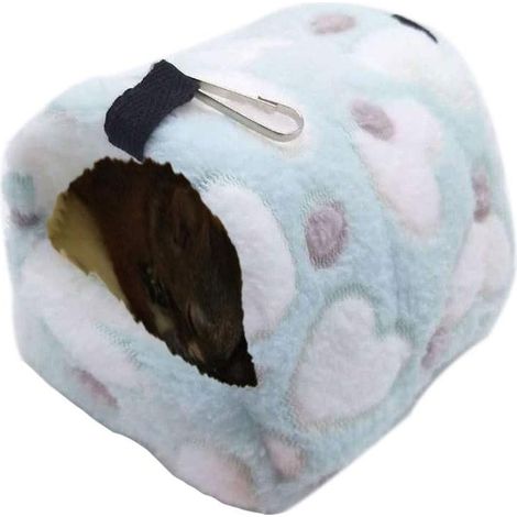 Hamster Hammock Small Pet Cotton Nest Small Animal Hanging Bed (Blue) 14X12CM (1/5)