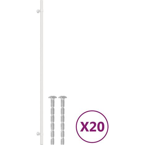 Poignées d'armoire 20 pcs Poignée de meuble argenté 480 mm acier inoxydable CFW27386 (1/5)