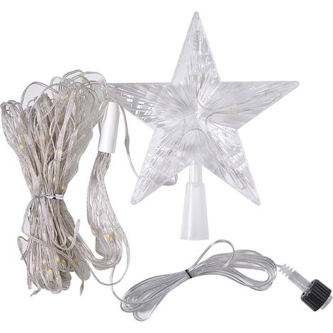 Christmas Tree Lights with Stars, 2M x 9 LED String Waterproof Christmas Tree Lights for Garden, Party, Wedding Decoration (1/5)