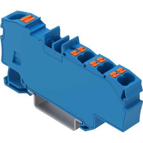 WAGO Verteilerklemme 1x6mm²/6x1,5mm² blau 2206-8034 (1/2)