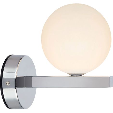 Markslojd STREAM Applique Salle de Bain 1 Lumière Chrome, Blanc, IP44 (1/3)