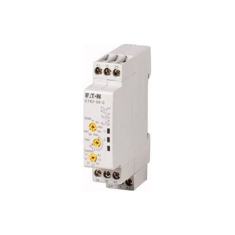 Relais temporisé 2W 0 05s-100h multifonctions 24-240VAC 24-48VDC EATON ETR2-69-D