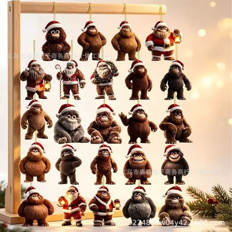 New 2026 Christmas Gorilla Advent Calendar 24-Day Christmas Countdown Blind Box - 3D Version -