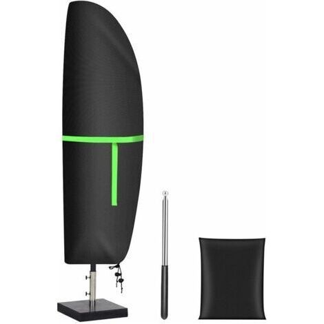 CHOYCLIT Housse de Protection pour Parasol, Housse Parasol, Protection UV Coupe Vent Anti Poussière et Imperméable Couverture de Parasol, 265x40/70/50cm (1/2)