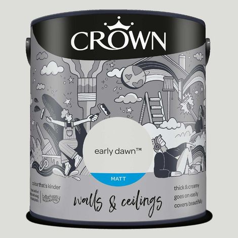 CROWN WALLS AND CEILINGS MATT EARLY DAWN 2.5L
