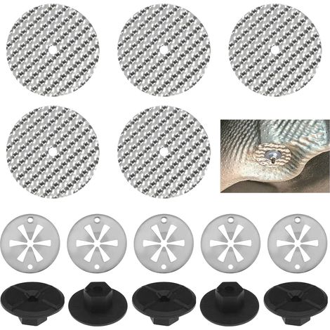 15 Pcs Kit de Réparation de Rondelles de Serrage, 30 mm Clips de Protection Thermique, 50 mm Plaques de Protection Contre La Chaleur, 4 mm Écrous en Plastique, pour VW Audi N90796501 N90335004 6715468