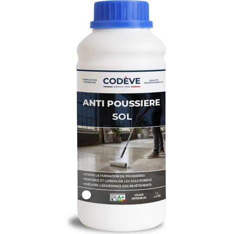 Anti Poussiere Sol - 1 L - Codeve Bois - Pour Renforcer Votre Béton Farinant, Friable Ou Poreux.