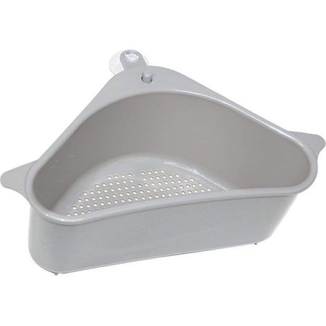 Porte-Savon Triangulaire - Support Adhésif Pour Éponges Et Produits Vaisselle - Gris - 1 Pièce (1/5)