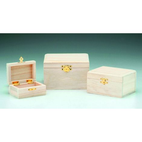 Glorex Holzbox rechteckig 8 x 5 x 4,5 cm Bastelmaterial