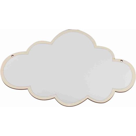 Decorative Acrylic Mirror for Children's Room, 25 x 38 cm, Pretty Wall Mirror for Hanging or Self-Adhesive with Linden Wood Backing, Water-Resistant Finish for Bedroom (1/5)