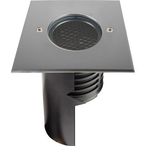 Encastré de sol extérieur ZEPH 2 24V carré inox bleu 3x2W - EUROPOLE - 55224