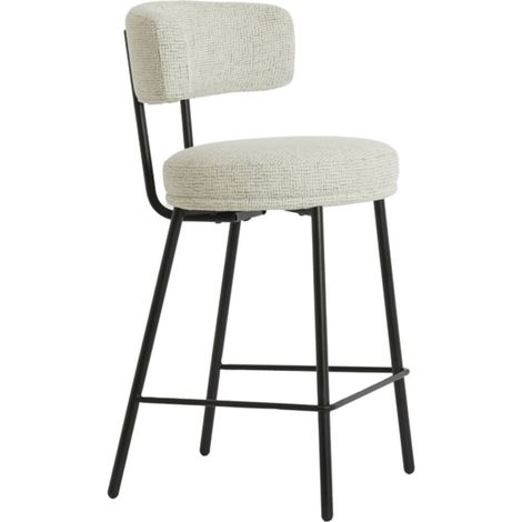 Barhocker HARVIE Crème Mattschwarz Light & Living